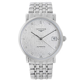 Longines Elegant Stainless Steel Silver Diamond Dial Ladies Watch L4.809.4.77.6