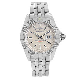 Breitling Galactic 41 Steel Silver Dial Automatic Mens Watch