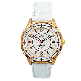 Bulova Marine Star Gold Tone Steel MOP Dial Quartz Ladies Watch