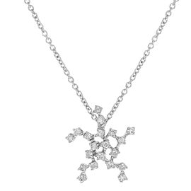 Damiani Bliss Stella 18K White Gold with 0.23cttw Diamonds Pendant Necklace