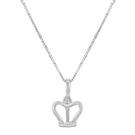 Damiani Bliss 18K White Gold with 0.01cttw Diamond Pendant Necklace