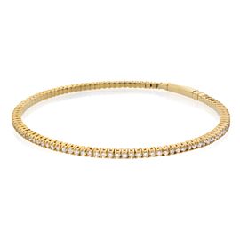 True Diamond Bangle Tennis Bracelet in 14K Yellow Gold 1.50cttw