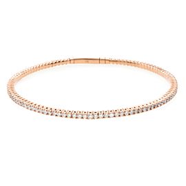 Rachel Koen Diamond Bangle Tennis Ladies Bracelet 14k Rose Gold 1.50cttw