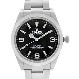 Rolex Explorer 39mm Stainless Steel Black Dial Automatic Mens Watch