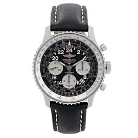 Breitling Navitimer Cosmonaute Steel Black Dial Mens Watch