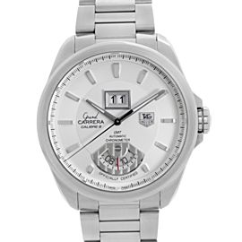 TAG Heuer Grand Carrera GMT Steel Silver Dial Automatic Watch