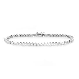 Rachael Koen Round Natural Diamond Tennis Bracelet 14k White Gold 2.94cttw