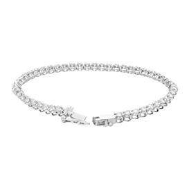 Rachel Koen Round Natural Diamond Tennis Bracelet 14K White Gold 3.54cttw