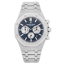 Audemars Piguet Royal Oak Chrono Steel Blue Dial Mens Watch