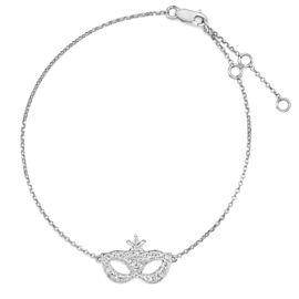 True Diamond Masquerade Mask Simple Chain Bracelet 0.23cttw