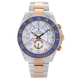 Rolex Yacht-Master II 18K Rose Gold Steel White Dial Automatic Men Watch