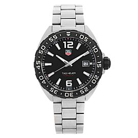 Tag Heuer Formula 1 41 Steel Date Black Dial Mens Quartz Watch WAZ