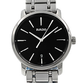 Rado Diamaster 40mm Date Ceramic Black Stick Dial Quartz Mens Watch