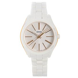 Rado Hyperchrome 36mm Ceramic Steel White Dial Quartz Ladies Watch