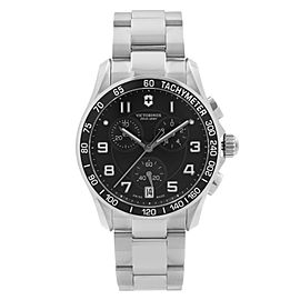 Victorinox Swiss Army 40mm Classic Steel Black Dial Mens Quartz Watch