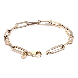 Rachel Koen Paperclip Link Chain Bracelet 14K Yellow Gold 8 inches