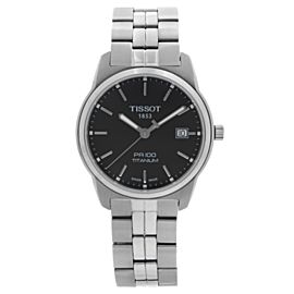 Tissot T-Classic PR100 38mm Titanium Black Dial Quartz Watch