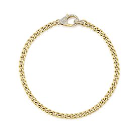 True Diamond Link Chain Bracelet 14K Yellow Gold 0.25Cttw 7 Inches