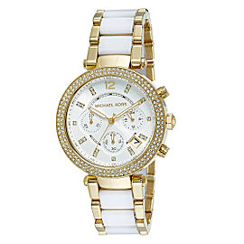 Michael Kors Parker Steel Chronograph White Dial Quartz Ladies Watch