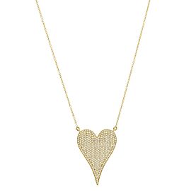 True Pave Diamond Heart Pendant Necklace