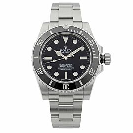 Rolex Submariner No Date 40mm Steel Ceramic Bezel Black Dial Mens Watch