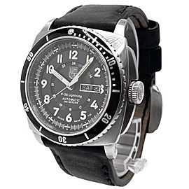 Luminox P-38 Lightning Stainless Steel Black Dial Automatic Mens Watch