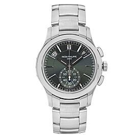 Patek Philippe Complications Steel 42mm Green Dial Mens Watch