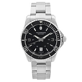 Victorinox Maverick Swiss Army 43mm Steel Black Dial Mens Quartz Watch