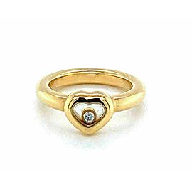 Chopard Happy Diamond 18k Yellow Gold One Diamond Heart Ring