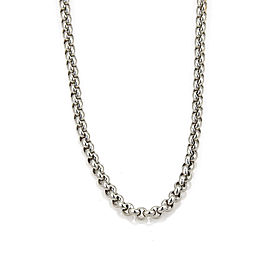 Chopard 18k White Gold Round Link Chain Necklace