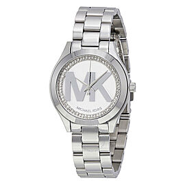 Michael Kors Mini Slim Runway Steel Silver Dial Ladies Quartz Watch