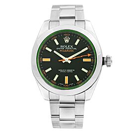 Rolex Milgauss 40mm Stainless Steel Black Dial Automatic Mens Watch