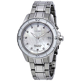 Seiko Sportura Steel MOP Diamond Dial Auto-Quartz Ladies Watch