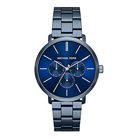 Michael Kors Blake Navy-Tone Stainless Steel Blue Dial Quartz Mens Watch