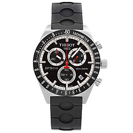 Tissot Steel Chronograph Black Dial Quartz Mens Watch