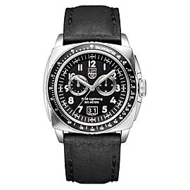 Luminox P-38 Lightning Chronograph Steel Black Dial Quartz Mens Watch