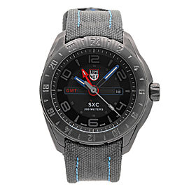 Luminox SXC Space GMT 45.5mm Steel Black Dial Quartz Mens Watch