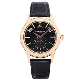 Patek Philippe Complications 40mm 18k Rose Gold Black Dial Mens Watch