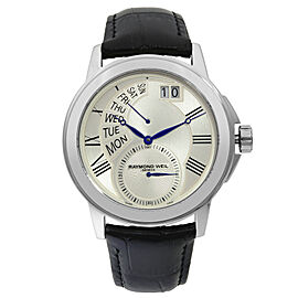 Raymond Weil Tradition Day Date Steel Silver Dial Quartz Watch