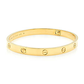 Cartier Love Bangle Bracelet 18K Yellow Gold Unisex Size 20