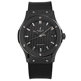 Hublot Classic Fusion Ceramic Black Carbon Fiber Dial Men Watch