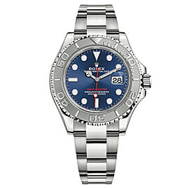 Rolex Yacht Master 40mm Steel Platinum Blue Dial Oyster Bracelet Watch