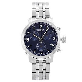 Tissot PRC 200 Steel Blue Dial Mens Quartz Watch