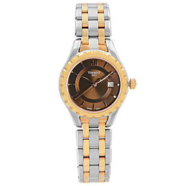 Tissot T-Trend Two Tone Steel Brown Ladies Quartz Watch