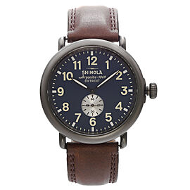 Shinola The Runwell 47mm Gunmetal Blue Dial Mens Quartz Watch