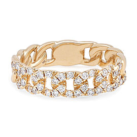 True 0.41Cttw Pave Diamond Chain Link Ring