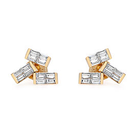 Rachel Koen 0.83Cttw Baguette Cut Diamond Stud Earrings