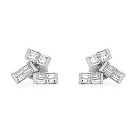 Rachel Koen 0.90Cttw Baguette Cut Diamond Stud Earrings