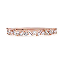 True 0.30Cttw Baguette & Round Cut Diamond Ring