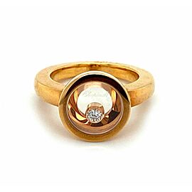 Chopard Happy Diamond 18k Rose Gold Round Ring w/Cert